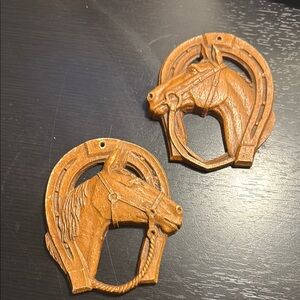 Vintage Horse Head Wall Decor Plaques (Set of 2)